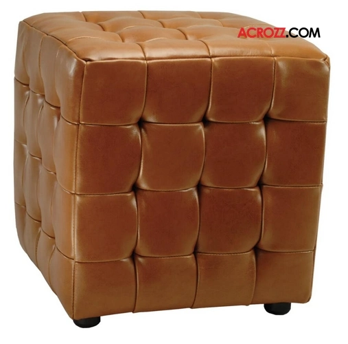 Party Furniture Leather Cube Stool Ottoman