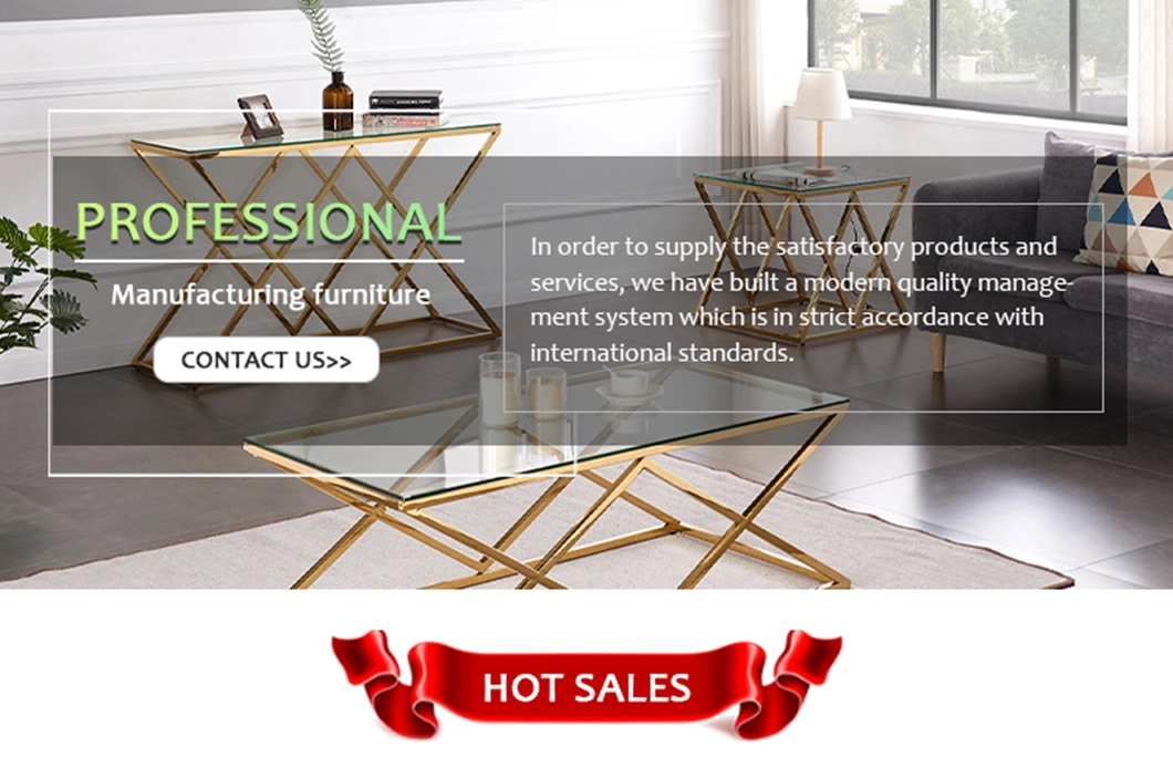 China Wholesale Good Price Clear Acrylic End Table Sets Square Glass Stainless Steel Side Tables