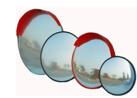 Indoor and Outdoor Unbreakable Orange Traffic Acrylic Convex Mirror