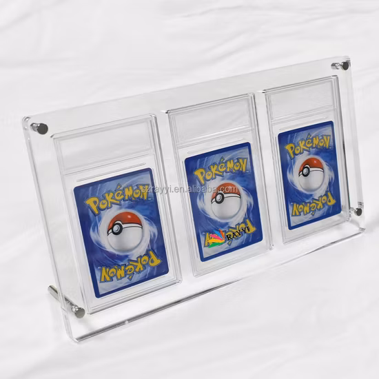 12 tarjetas deportivas graduadas personalizadas/tarjeta comercial coleccionable Marco montado en la pared Pantalla de tarjeta graduada con resistencia a los rayos UV